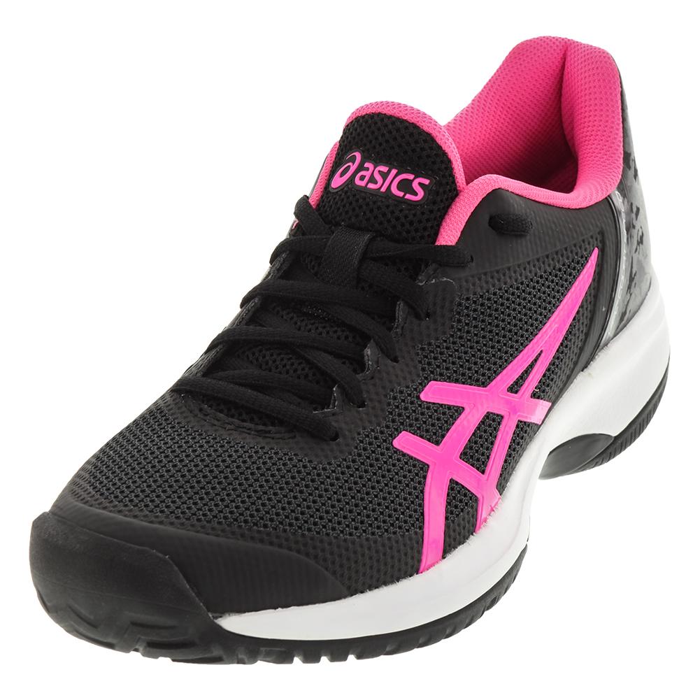 ASICS Womens GelCourt Speed Tennis Shoes Black and Hot